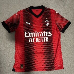 Puma Red and Black AC Milan Jersey